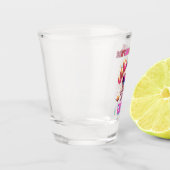 Weltraum Geburtstagsmädchen-Crew Schnapsglas (Links)