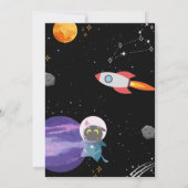 Weltraum-Geburtstagsparty, 1. Geburtstag Einladung (Rückseite)