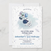 Weltraum Geburtstagsparty aus dieser Welt  Einladung (Vorderseite)