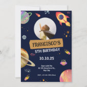 Weltraum-Geburtstagsparty Einladung (Vorderseite)