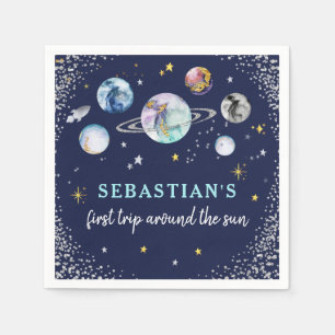 Weltraum Geburtstagsparty Erster Ausflug um die So Serviette