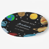 Weltraum-Geburtstagsplaneten Galaxy Boys Party Pappteller (Schrägansicht)