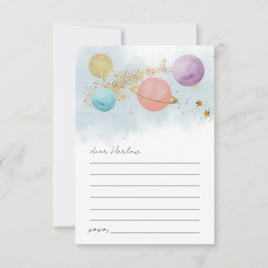 Weltraum Geburtstagszeit Kapselkarte Einladung (Vorderseite)