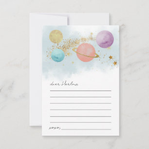 Weltraum Geburtstagszeit Kapselkarte Einladung