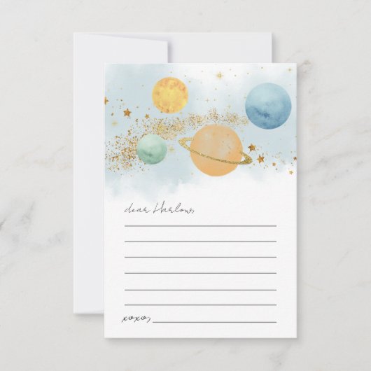 Weltraum Geburtstagszeit Kapselkarte Einladung (Vorderseite)