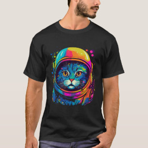 Weltraum Geschenke Katzenkatze Mama Kat Vater Männ T-Shirt