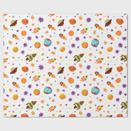 Weltraum Geschenkpapier (Flach)