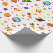 Weltraum Geschenkpapier (Ecke)