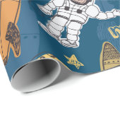 Weltraum Geschenkpapier (Rolleneckpunkt)