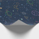Weltraum Geschenkpapier (Ecke)