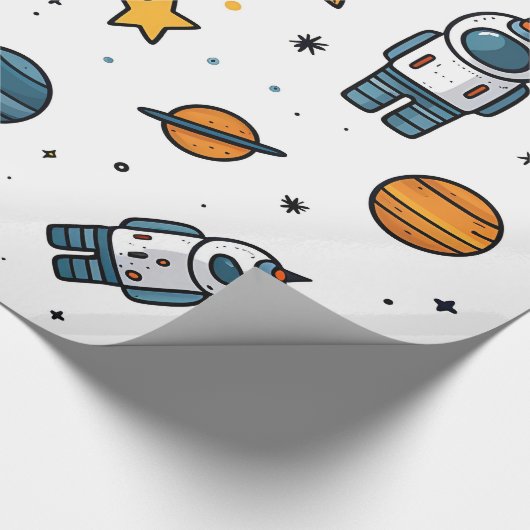 Weltraum Geschenkpapier (Ecke)