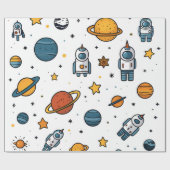 Weltraum Geschenkpapier (Flach)