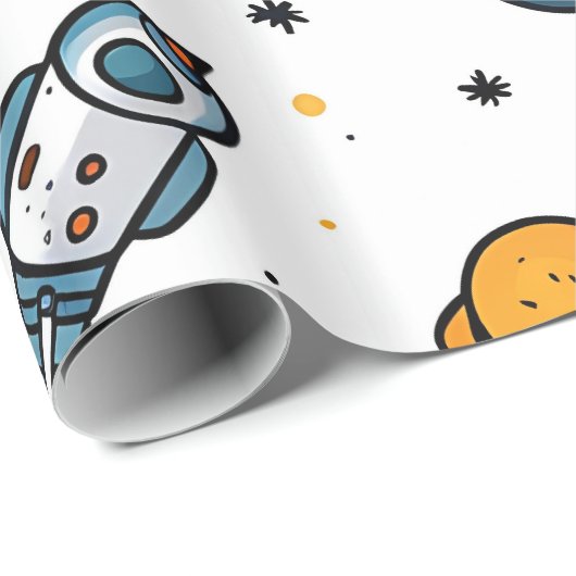 Weltraum Geschenkpapier (Rolleneckpunkt)