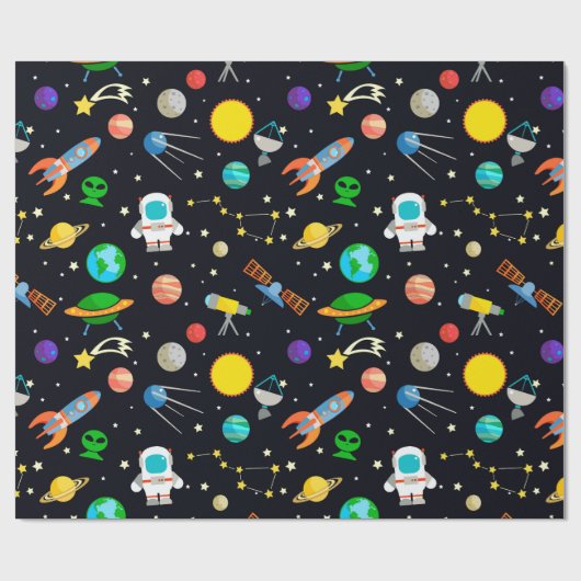 Weltraum Geschenkpapier (Flach)