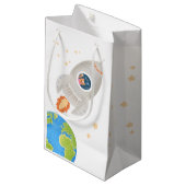 Weltraum-Geschenktasche Kleine Geschenktüte (Vorderseite Schrägansicht)
