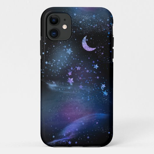 Weltraum Glitzer NASA Astronomischer Mondmond Case-Mate iPhone Hülle (Rückseite)