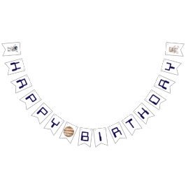 Weltraum Glücklich Geburtstag Jagdfahnen Zeichen Wimpelkette