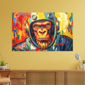 WELTRAUM GORILLA LEINWANDDRUCK (Insitu (Wohnzimmer))
