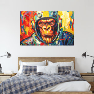 WELTRAUM GORILLA LEINWANDDRUCK