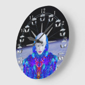 Weltraum Große Wanduhr (Winkel)