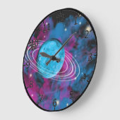 Weltraum Große Wanduhr (Winkel)