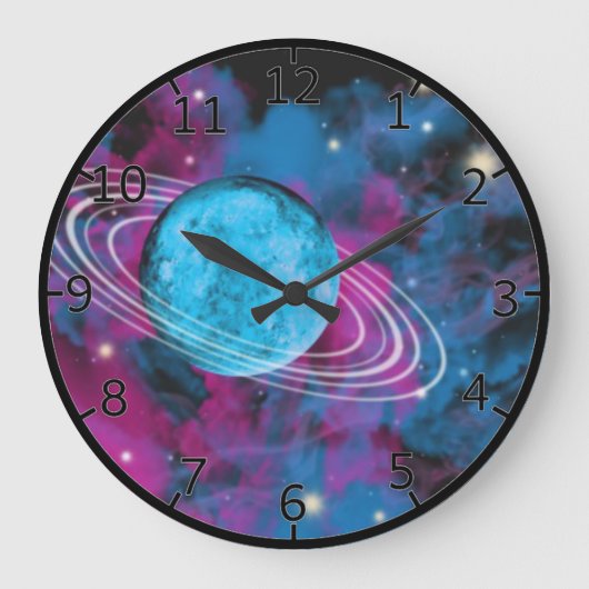Weltraum Große Wanduhr (Vorderseite)