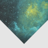 Weltraum Grün Gelbe Wasserfarbe Sternennebel Unive Seidenpapier (Ausschnitt)