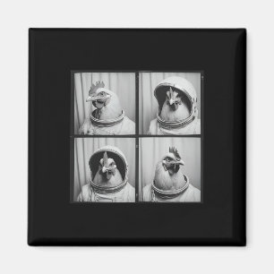 Weltraum-Hahn-Astronaut-Huhn  Magnet