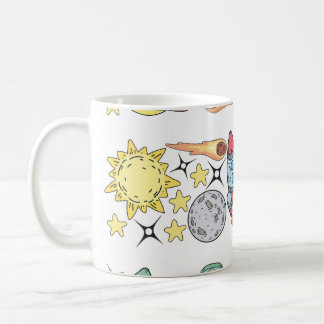 Weltraum: HandGezeichnet Vintage Doodles Kaffeetasse