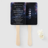 Weltraum Himmelfahrt Mystical Starry Night Wedding Fächer (Vorne und Hinten)