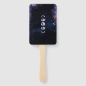 Weltraum Himmelfahrt Mystical Starry Night Wedding Fächer (Rückseite)