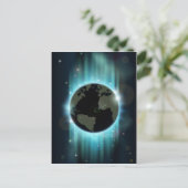 Weltraum-Hintergrund der abstrakten Welt Postkarte (Stehend Vorderseite)
