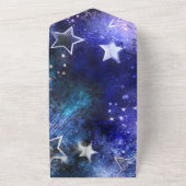 Weltraum-Hintergrund mit Sternen All In One Einladung (Außenbereich)