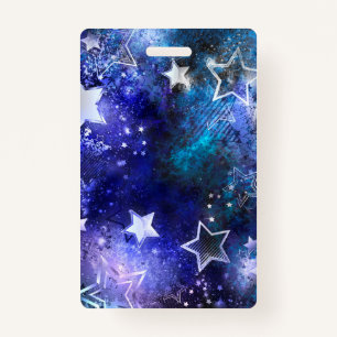 Weltraum-Hintergrund mit Sternen Ausweis