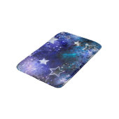 Weltraum-Hintergrund mit Sternen Badematte (Schrägansicht)