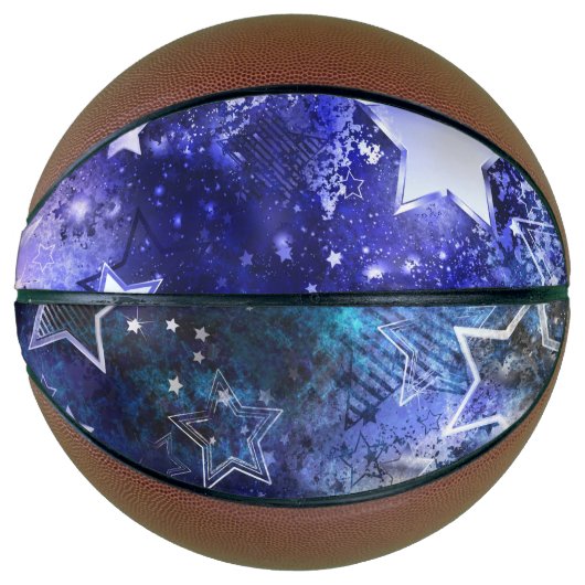 Weltraum-Hintergrund mit Sternen Basketball (Vorderseite)