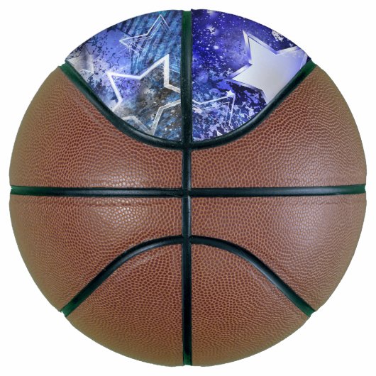 Weltraum-Hintergrund mit Sternen Basketball (Rechts)
