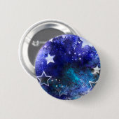 Weltraum-Hintergrund mit Sternen Button (Vorne & Hinten)