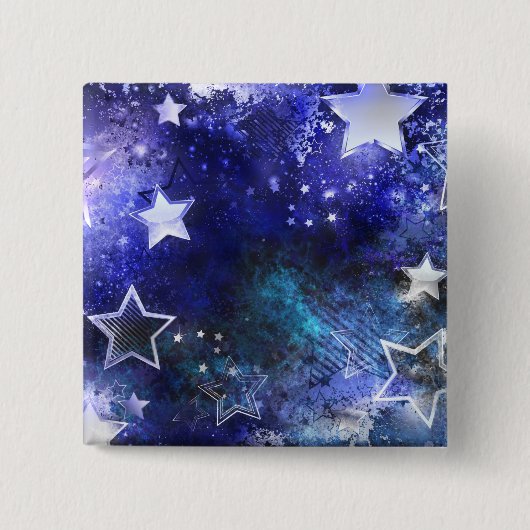 Weltraum-Hintergrund mit Sternen Button (Vorderseite)
