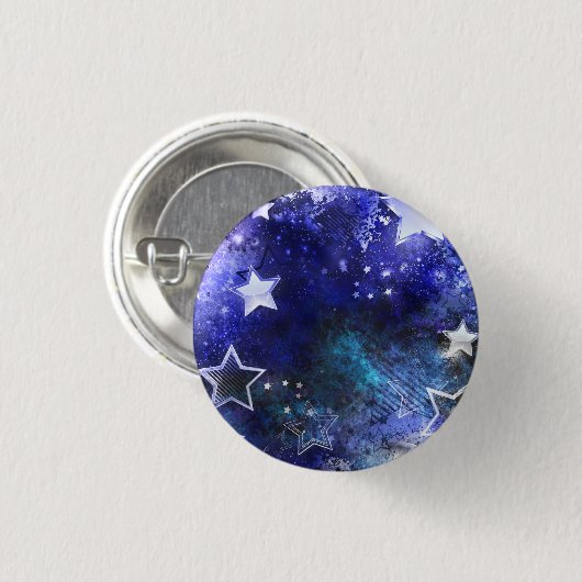 Weltraum-Hintergrund mit Sternen Button (Vorne & Hinten)