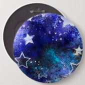Weltraum-Hintergrund mit Sternen Button (Vorne & Hinten)