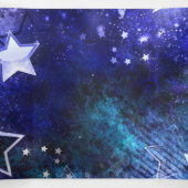 Weltraum-Hintergrund mit Sternen Dreifach Gefaltete Ankündigung (Innenseite Mitte)