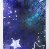 Weltraum-Hintergrund mit Sternen Dreifach Gefaltete Karte (Innenseite Mitte)