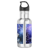 Weltraum-Hintergrund mit Sternen Edelstahlflasche (Rückseite)