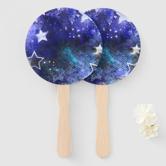 Weltraum-Hintergrund mit Sternen Fächer (Vorne und Hinten)