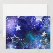 Weltraum-Hintergrund mit Sternen Feiertagskarte (Vorne/Hinten)