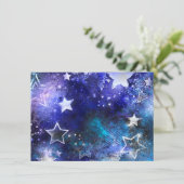 Weltraum-Hintergrund mit Sternen Feiertagskarte (Stehend Vorderseite)