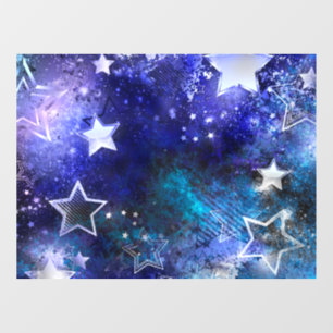 Weltraum-Hintergrund mit Sternen Fensteraufkleber