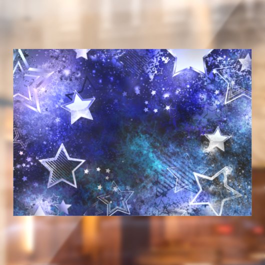 Weltraum-Hintergrund mit Sternen Fensteraufkleber (Blatt 2)