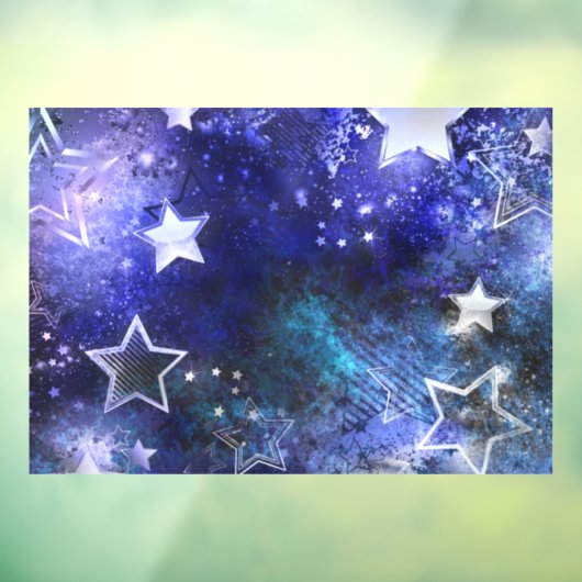 Weltraum-Hintergrund mit Sternen Fensteraufkleber (Blatt 3)